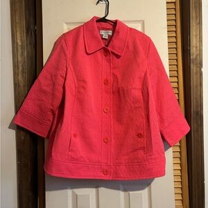 🐾 Coral Pink Sag Harbor Blazer: Size: 16 W 🐾